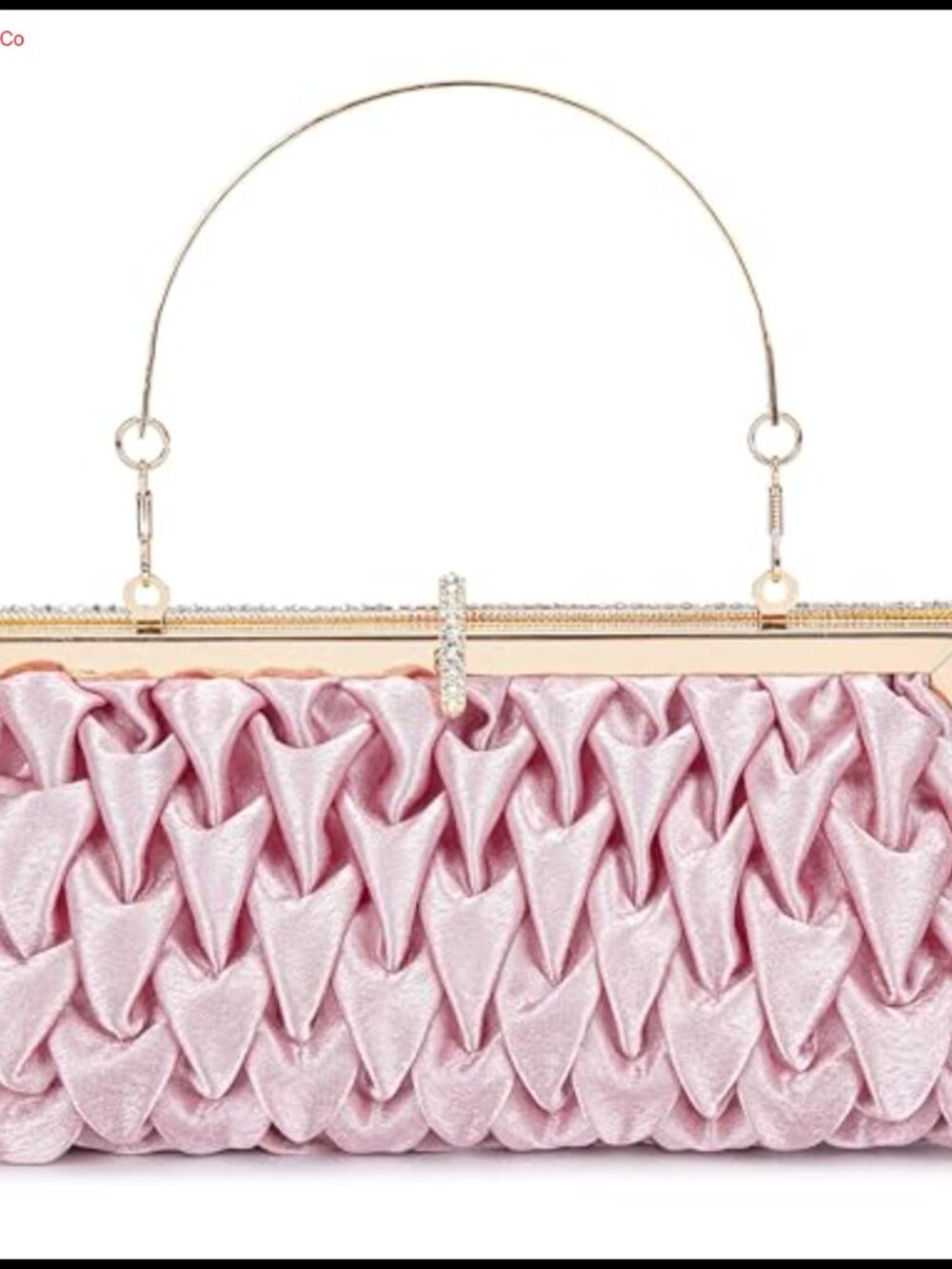 Satin Clutch Bag Diamante Embellished Evening Handbag for Wedding Prom Party